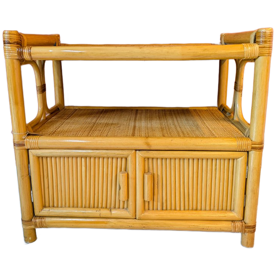 Vintage Rotan Kast Sidetable 1