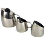 Art Deco Stijl - Bauhaus - Koffie/Thee Set. (3) - Metaal - Chroom - Zilver - Bakeliet - 2E Kwart thumbnail 1