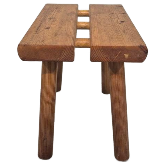 Vintage Grenen Sauna Kruk Uit Finland Soila Design 1