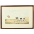 Maurice Brailly Franse Spaniël Hond Vogels Vintage Grafiek 1972 thumbnail 1