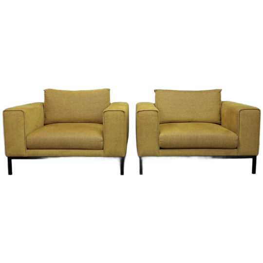 Pair Of Custom-made Love Seats / Oversized Lounge Chairs, 2000s 1