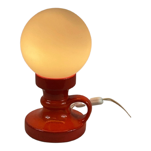 Steuler - Ceramic Table Lamp With Glass Top - Midcentury - West Germany - Vintage 70’S | Kerst