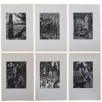Frans Masereel: Brugge (6 Originele Houtsneden)