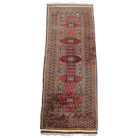 Subtiele Oosterse Loper/ Gang Kleed Met Fijne Patronen En Mooie Kleuren 190x62cm