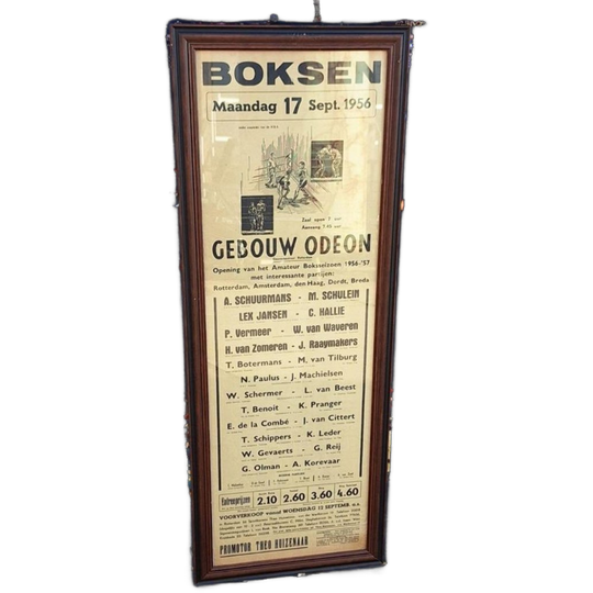 Xxl Boks Poster, Boks Affiche Van Bokswedstrijden Uit 1956👊 1