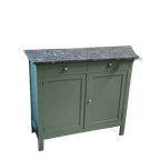 Vintage Groene Commode Met Marmeren Blad ‘eden’ thumbnail 1
