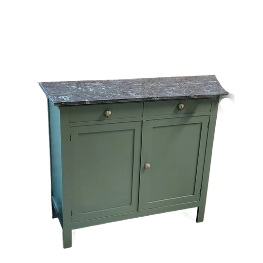 Vintage Groene Commode Met Marmeren Blad ‘eden’ 1