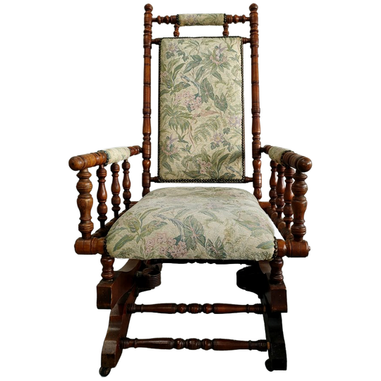 Vintage Amerikaanse Bobbin Rocking Chair 1