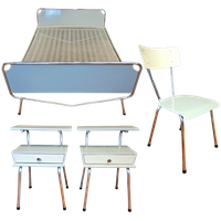Vintage (Jaren 50) Blauw Auping Slaapkamer Set (Wim Rietveld) Mid Century Bedroom Set