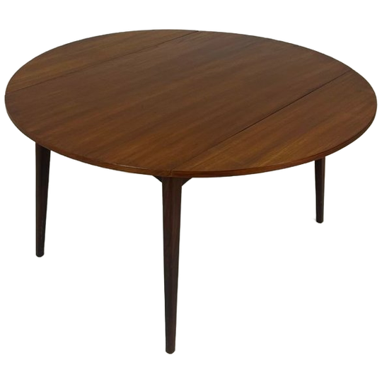Vintage Extendable Round Dining Table By Louis Van Teeffelen For Wébé – 1960s 1