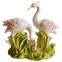 Mid-century Beeld Porselein Kraanvogels 1950’s