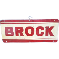 Origineel Vintage Usa Reclamebord, Tin Sign Van Brock️️️⛽️