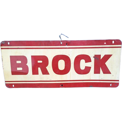 Origineel Vintage Usa Reclamebord, Tin Sign Van Brock️️️⛽️