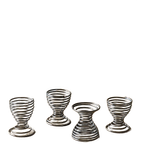 Set Of 4 Vintage Swirl Egg Cups thumbnail 1