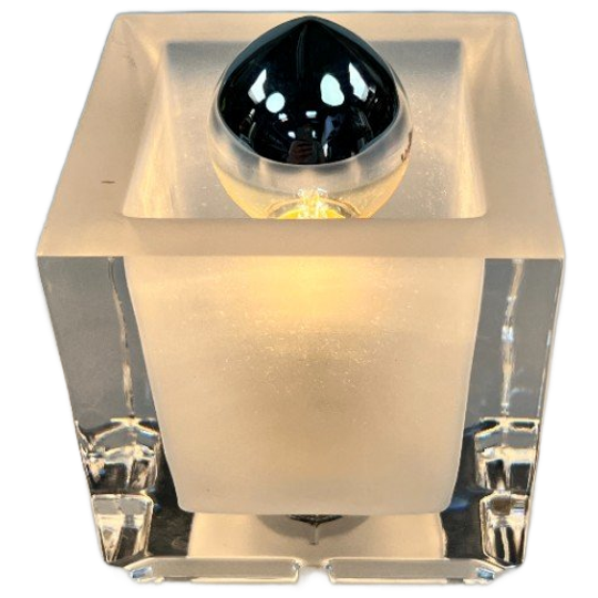 Vintage Glazen Kubus Lamp, Nachtmann Leuchten Design, Duitsland 1970'S 1