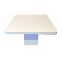 Witte Jaren 80 Eettafel Met Kolomvoet