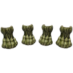 Antiek Groen Geglazuurde Aardewerken Leeuwenpoten, 19e Eeuw thumbnail 1