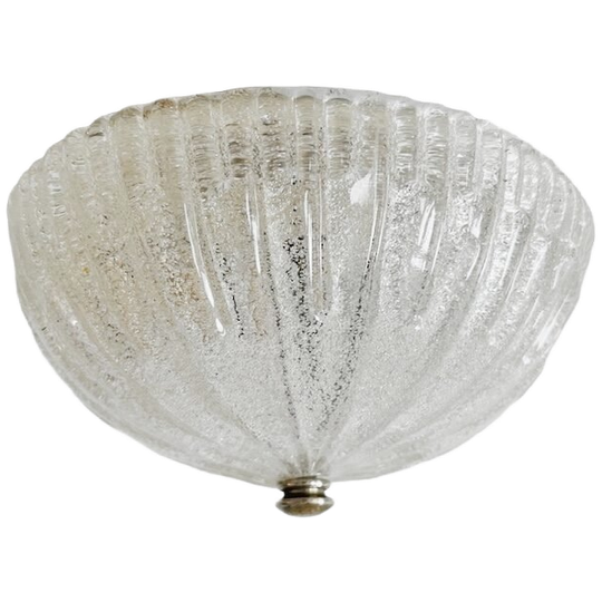 Mid-century Murano Ijsglazen Plafondlamp 1970 1