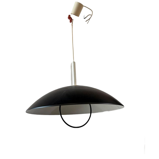 Vintage Metalen Zwarte Hanglamp / Luster 1