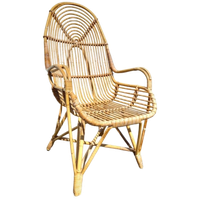 Vintage Design Rotan Fauteuil , Rohé Noordwolde, 1960s