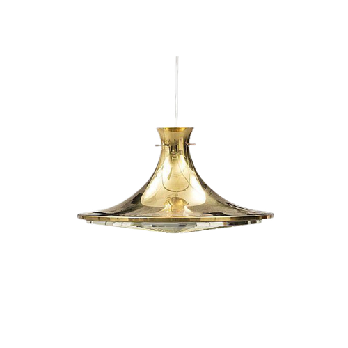 Gouden Vintage Hanglamp, Zweden 1960