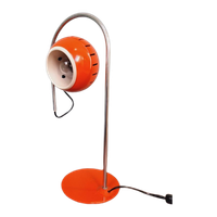 Eyeball Bureaulamp In Oranje Gelakt Metaal, 1960-70