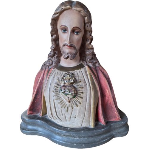 Jezus Borstbeeld Met Heilig Hart