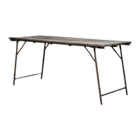 Vintage Oude Industriële Eettafel Tafel, 181,5 X 75 Cm