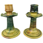 Duo Kandelaartjes In Vlaams Aardewerk thumbnail 1