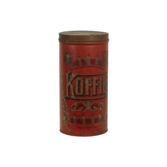 Grote Blikken Doos Koffie Rood Winkelblik Antwerpen 45cm 1