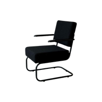 Retro Fauteuil Nieuw Lounge Chair Armstoel Zwart Easy Chair