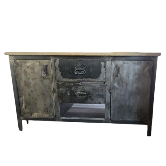 Vintage Industriele Werkbank 1