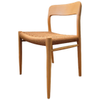 Vintage Set Van 4 Stoelen Van N.o. Møller Model 75 Uit 1970 thumbnail 1