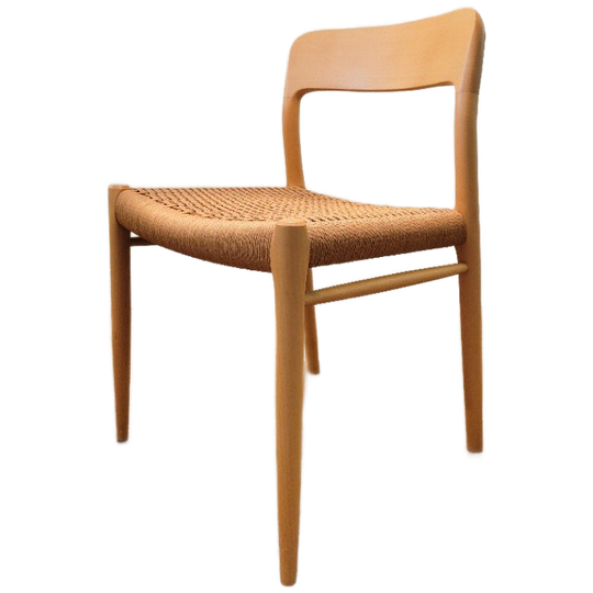 Vintage Set Van 4 Stoelen Van N.o. Møller Model 75 Uit 1970 1