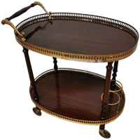 Vintage Barcart Drankenkar Trolley Butlerwagen Bijzettafel 5