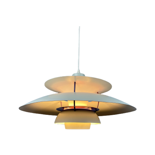 White And Purple Ph5 Pendant Light By Poul Henningsen For Louis Poulsen 1970 1