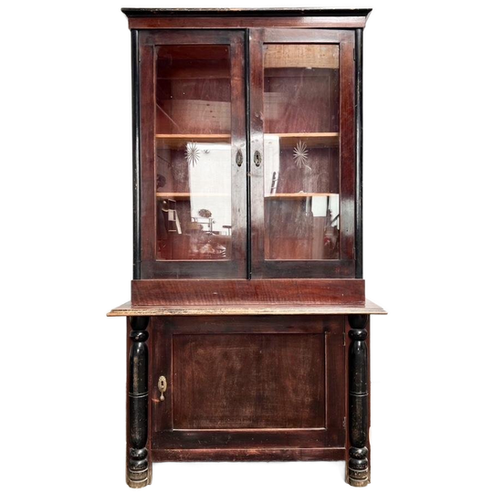 Brocante Kast Met Glazen Deurtjes, 1970's 1