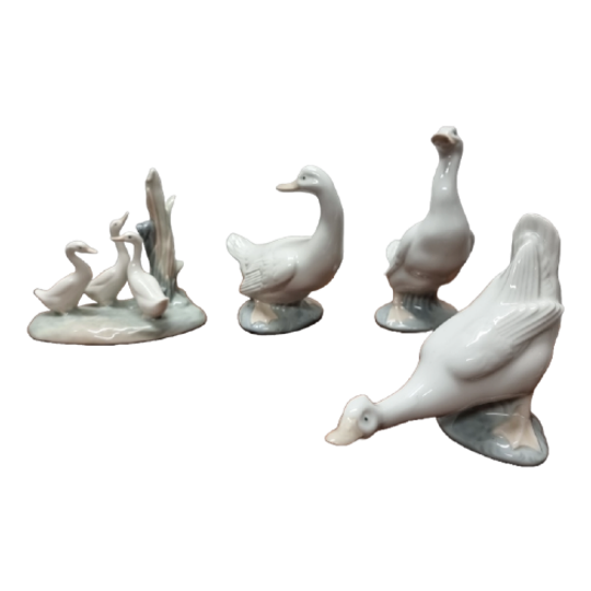 Nao Lladro Porseleinen Ganzen Beeldjes 1