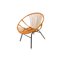 Retro Vintage Rotan Fauteuil Stoel Jaren 60 / 70 Riet