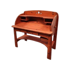 Brutalist Solid Pine Midcentury AWA Desk Vintage 70s thumbnail 1