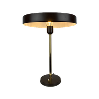 One Of Three Brown And Gold Table Lamp Timor 69 By Louis Kalff For Philips 1970
