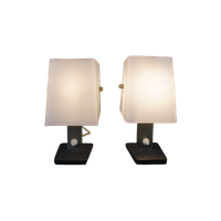 Schitterende Set Van 2 Vintage Plexiglazen Lampjes