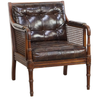 Stijlvolle Vintage Jaren ’70 Design Fauteuil Gemaakt Van Hout, Leer En Webbing