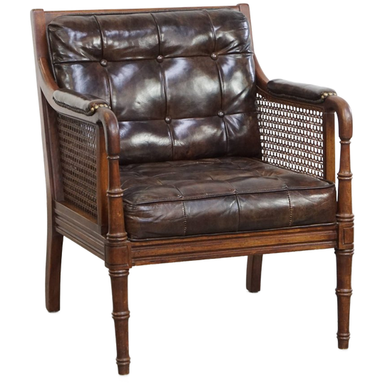 Stijlvolle Vintage Jaren ’70 Design Fauteuil Gemaakt Van Hout, Leer En Webbing 1
