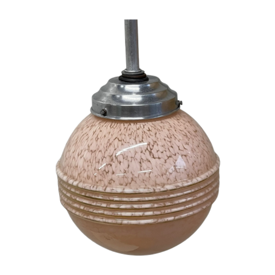 Antieke Art Deco Hanglamp Bollamp Pendel 1