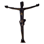 Bronzen Jezus Beeld Voor Aan De Muur (of Een Stuk Hout :-) ) thumbnail 1