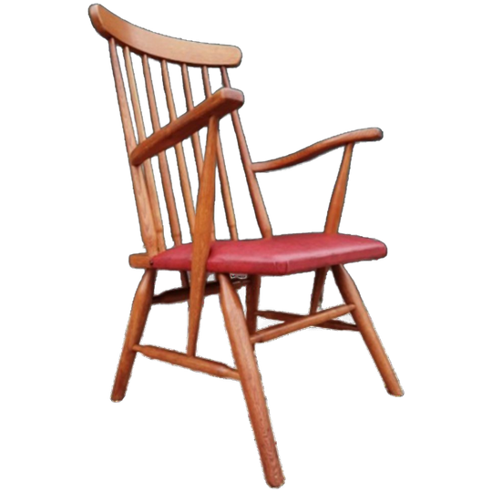 Vintage Spijlenstoel Deens Design Ercol Mid Century Fauteuil 1