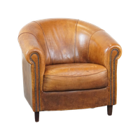 Charmante, Stoere En Comfortabele Schapenleren Clubfauteuil In Een Mooie Cognac Kleur