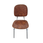Eetkamerstoelen Vintage Chroom En Kunststof thumbnail 1