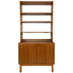 Scandinavisch Vintage Teak Fineren Boekenkast Horten thumbnail 1